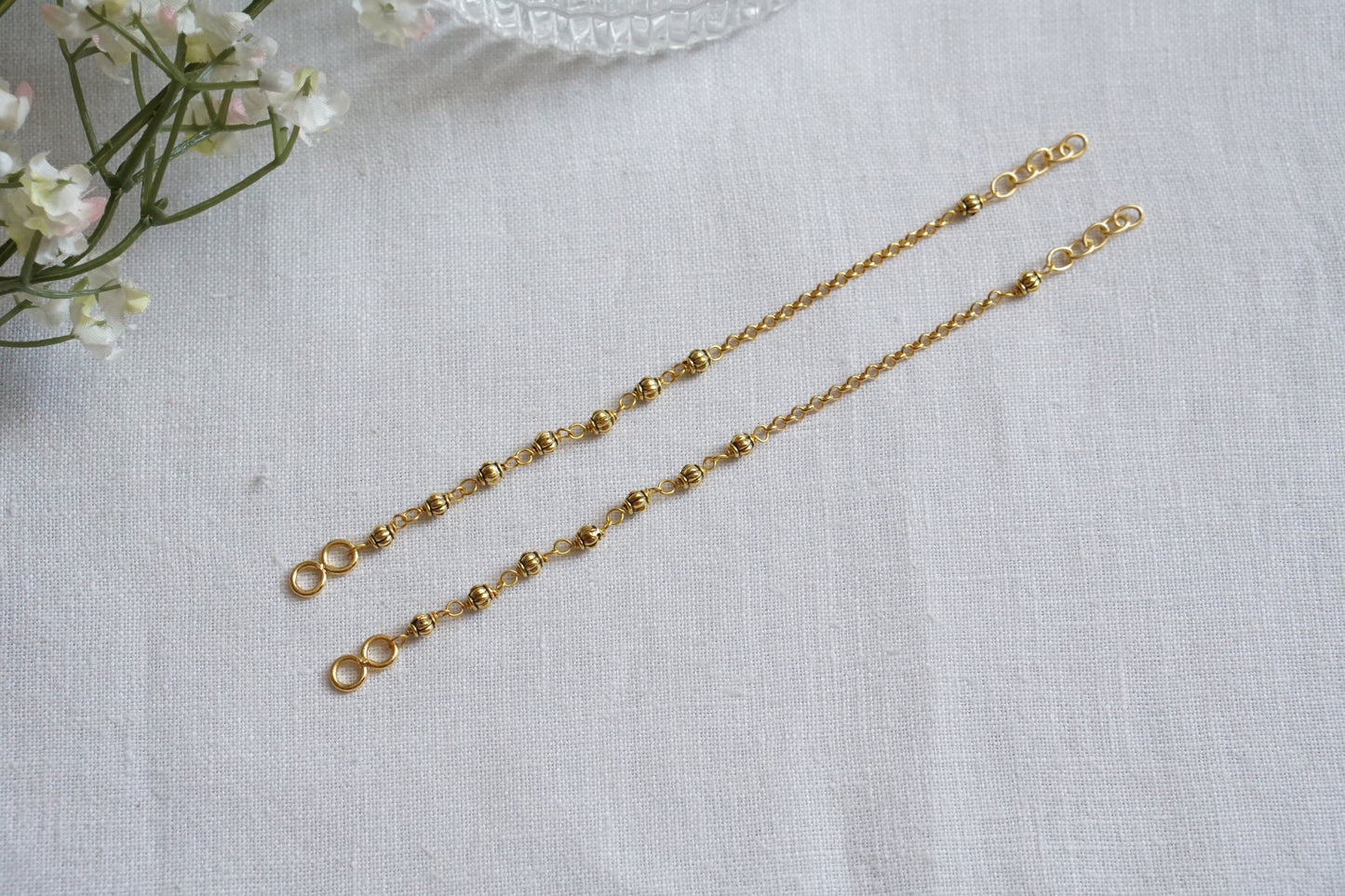 Golden Beads Earchain(9-366)(N) - JEWELSTYLE