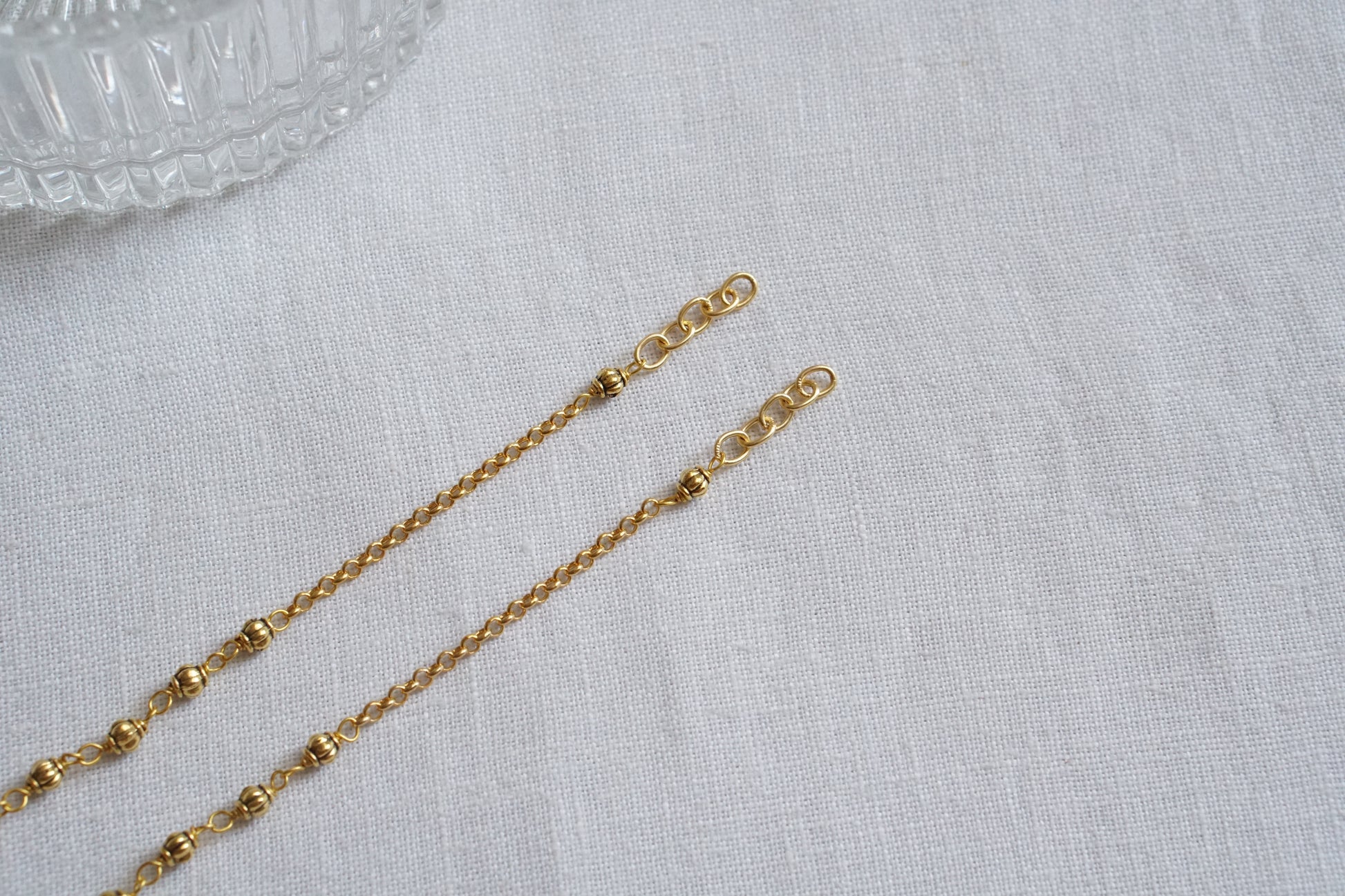 Golden Beads Earchain(9-366)(N) - JEWELSTYLE