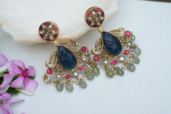 Kundan Earring (1-4409)(R)
