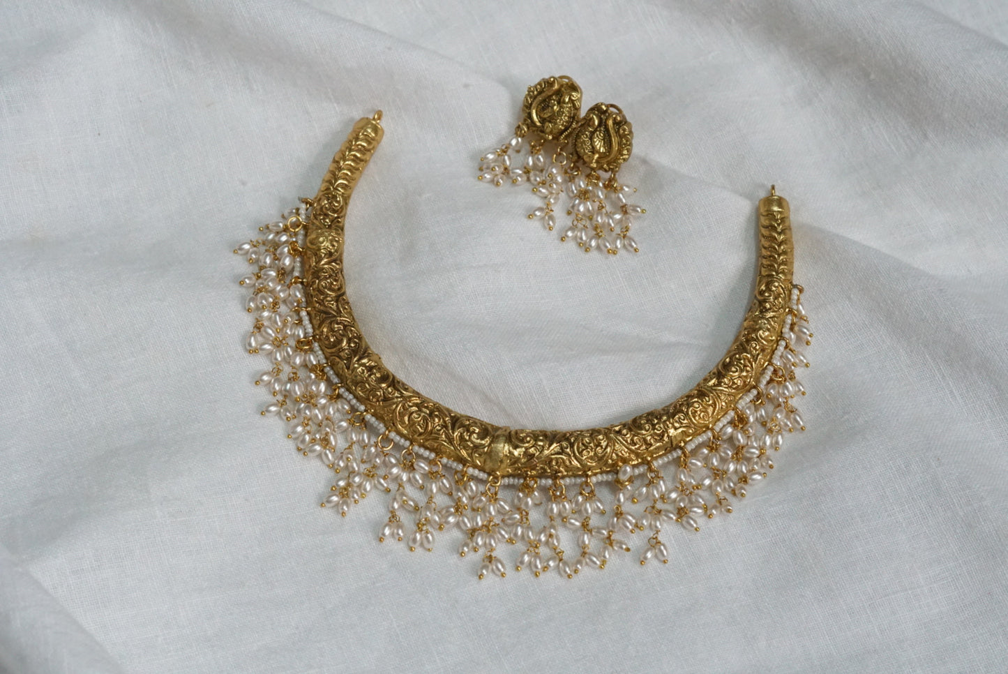 Kundan hasli necklace set (4-6022)(K)(INTRODUCTORY PIECE)