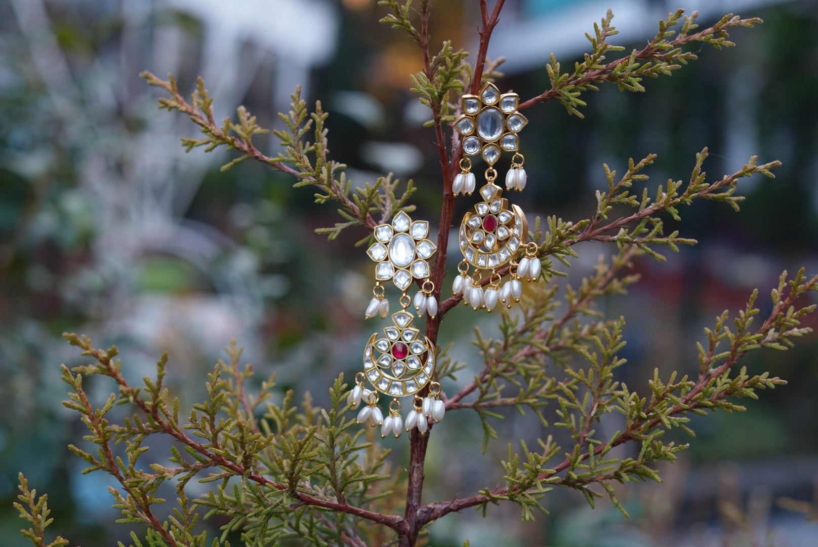 kundan earring (1-3333)(R)(already discounted) - JEWELSTYLE