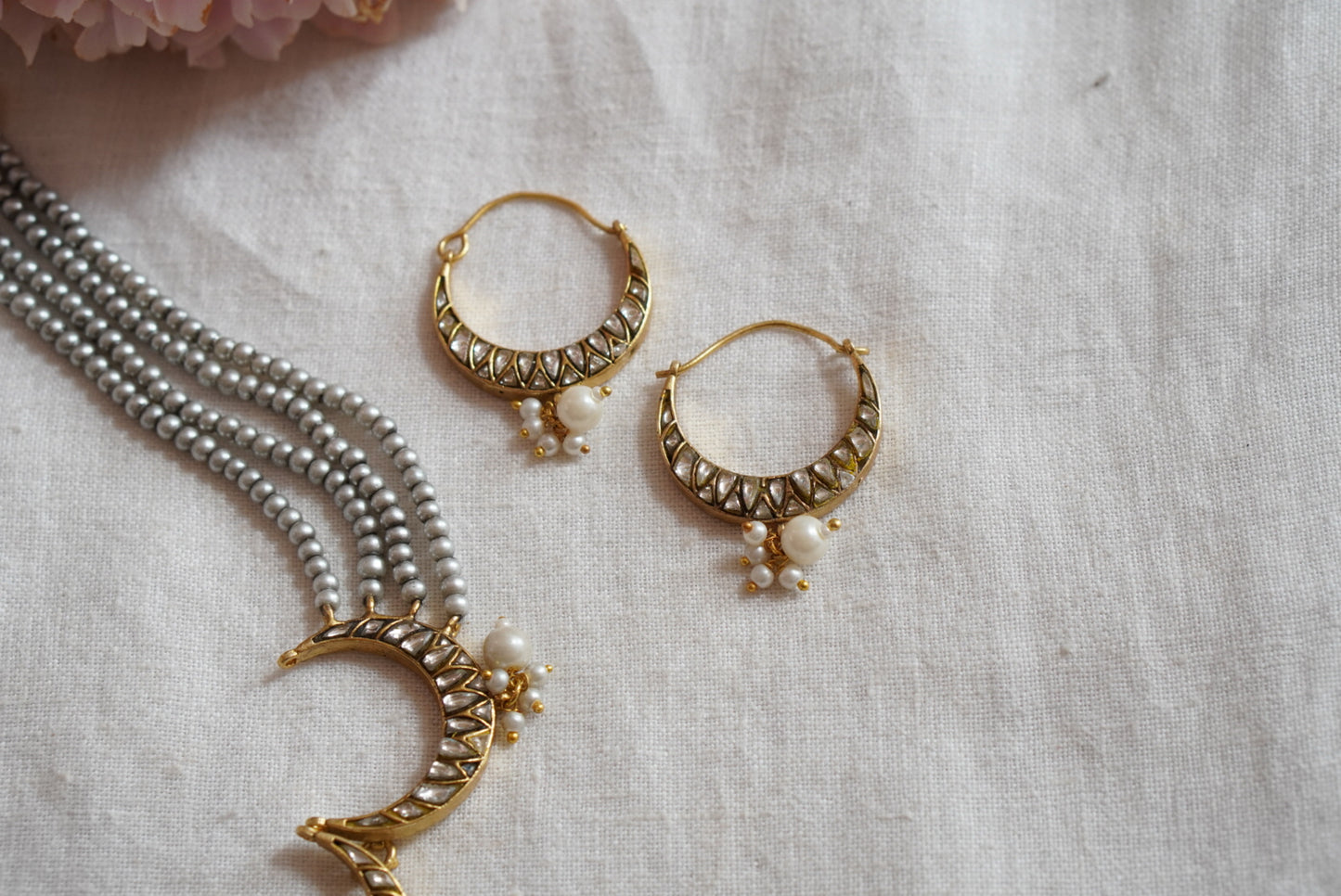 Kundan   Necklace Set   (4-7777) (R)(preorder)