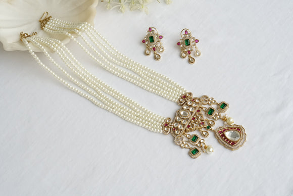 Polki Necklace Set(4-7477)(B)