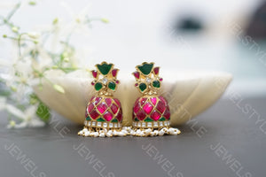 Kundan Jhumki(1-2913)(R) Earrings