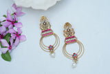 Kundan Earring (1-4396)(R)(CLEARANCE SALE PIECE)