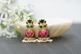 Kundan Jhumki(1-2913)(R) Earrings