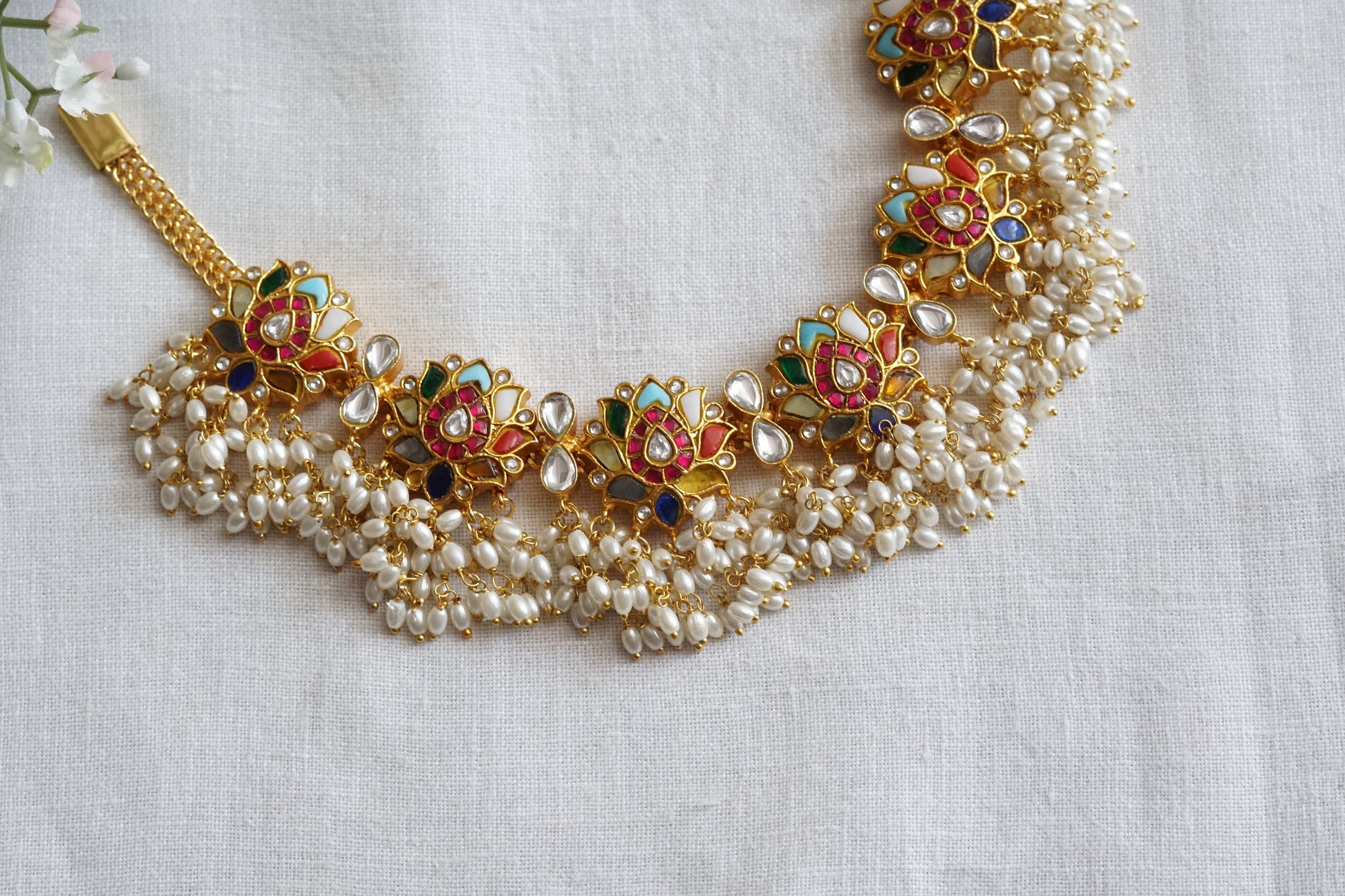 Navratan Kundan Necklace (4-9090)(KA) - JEWELSTYLE
