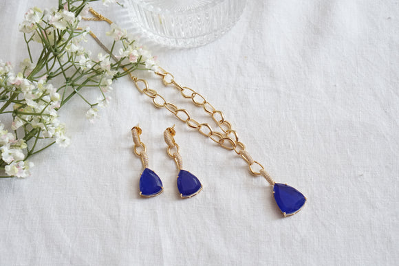 Purple Polki Pendant set (4-8512)(B)