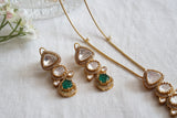 Green & White Polki Pendant (4-8509)(B)