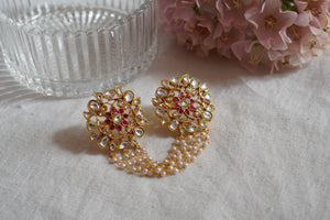 Kundan Double finger Ring (6-269)(R)