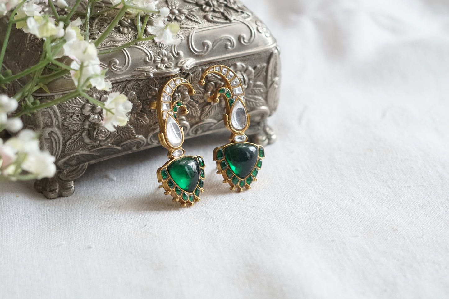Kundan Earrings (1-5148)(R) - JEWELSTYLE