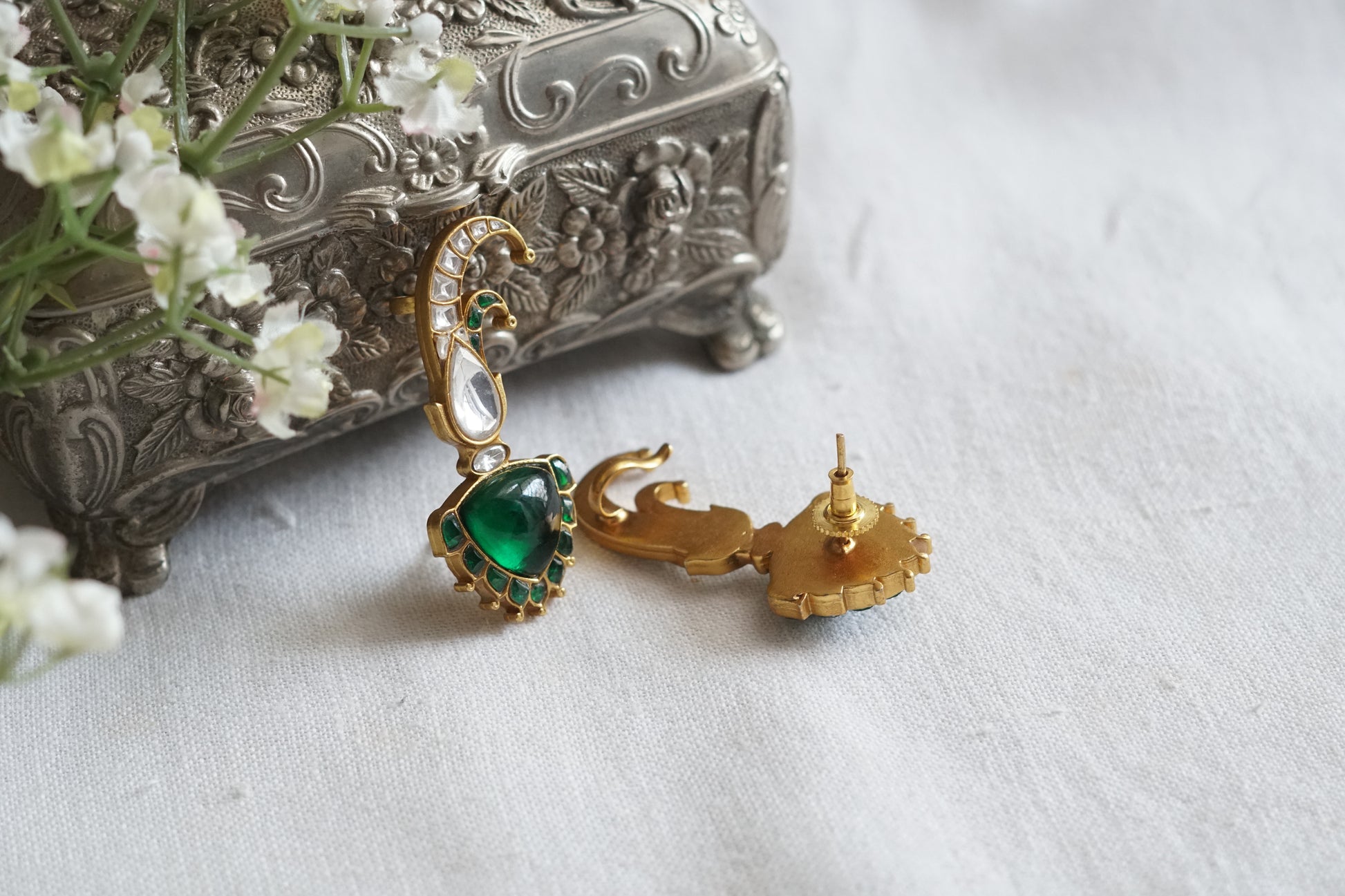 Kundan Earrings (1-5148)(R) - JEWELSTYLE