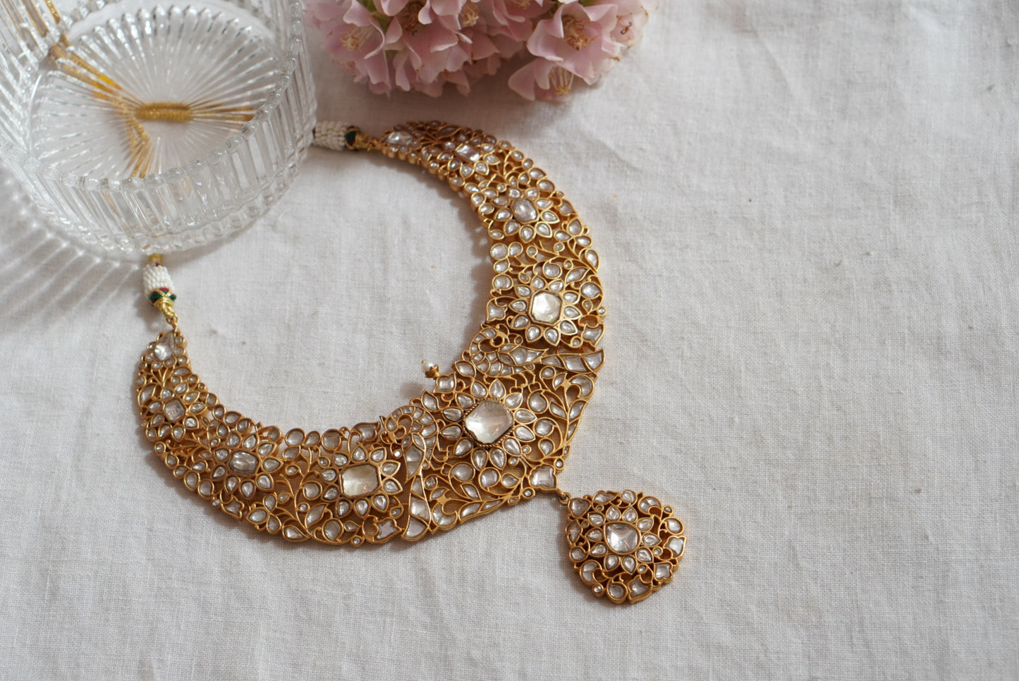 Kundan Necklace    (4-7778) (R)(preorder) - JEWELSTYLE