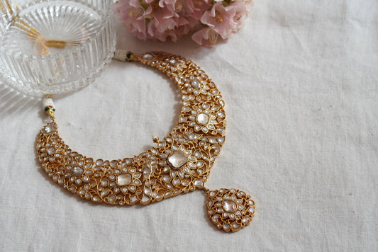 Kundan Necklace    (4-7778) (R)(preorder) - JEWELSTYLE