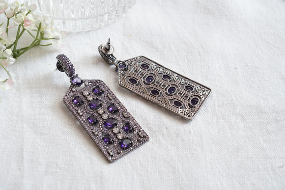 Purple Earrings (1-4686)(B)