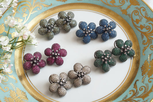 AD Flower Earring (1-4824)(B) - JEWELSTYLE