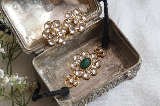 Kundan Choker Set (4-9103)(R) - JEWELSTYLE