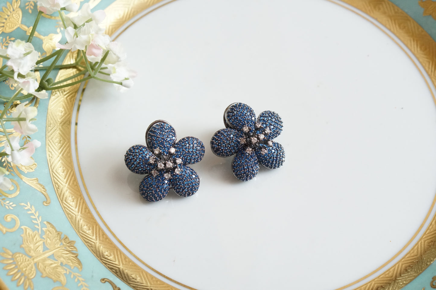 AD Flower Earring (1-4824)(B) - JEWELSTYLE