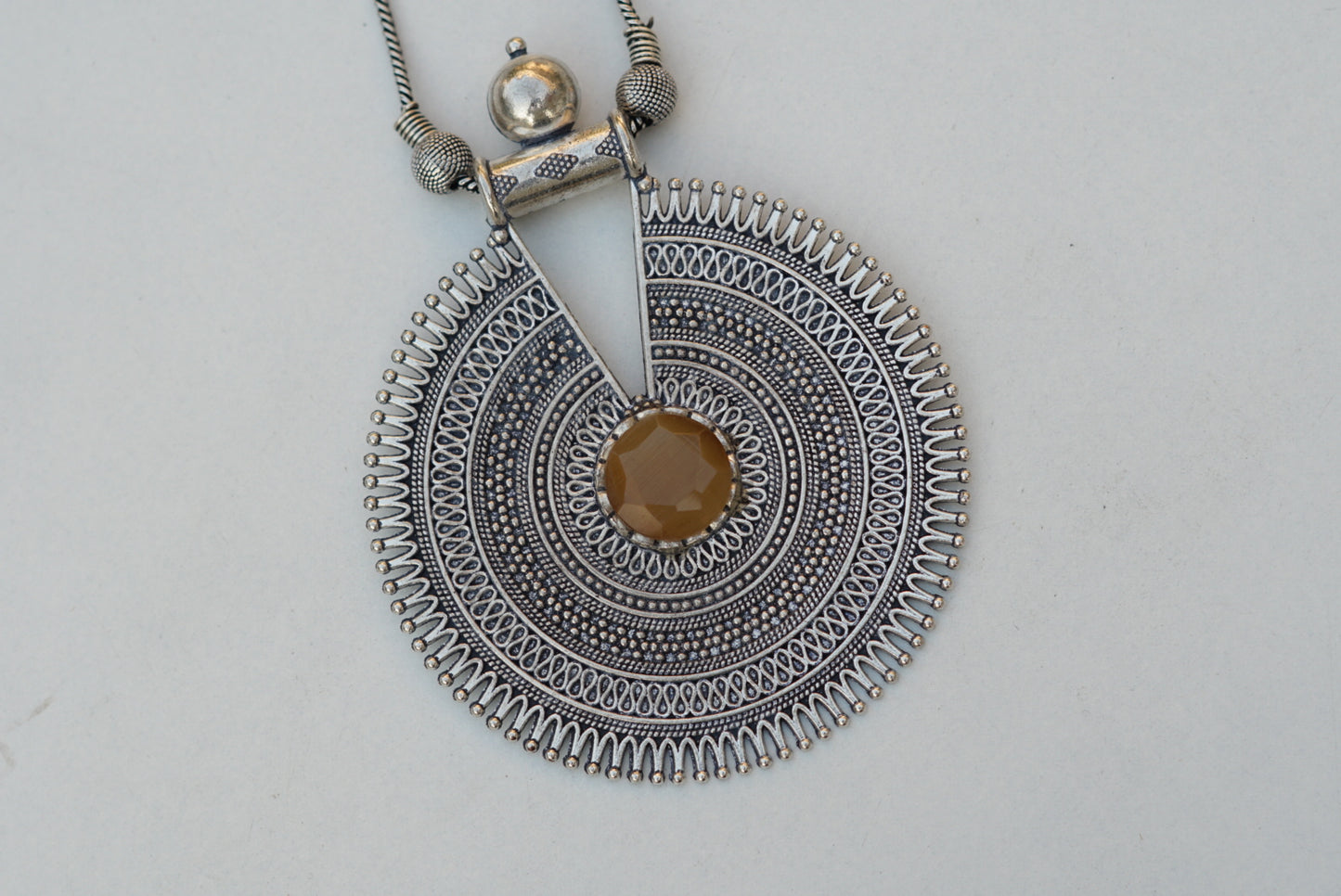 Oxidised pendant necklace (4-6502)