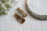 Mint Polki choker (4-8507)(B)