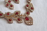 Pink & White Polki necklace (4-8508)(B)