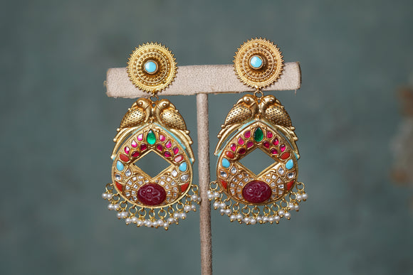 Kundan Earring (1-4376)(R)