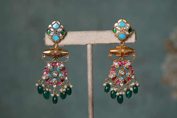 Kundan Earrings (1-4372)(R)(offer piece)