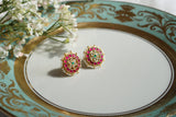 Pink & White Kundan Studs (1-4678)(K)