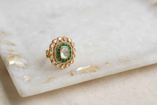 Mossainite Polki Ring (6-346)(R)