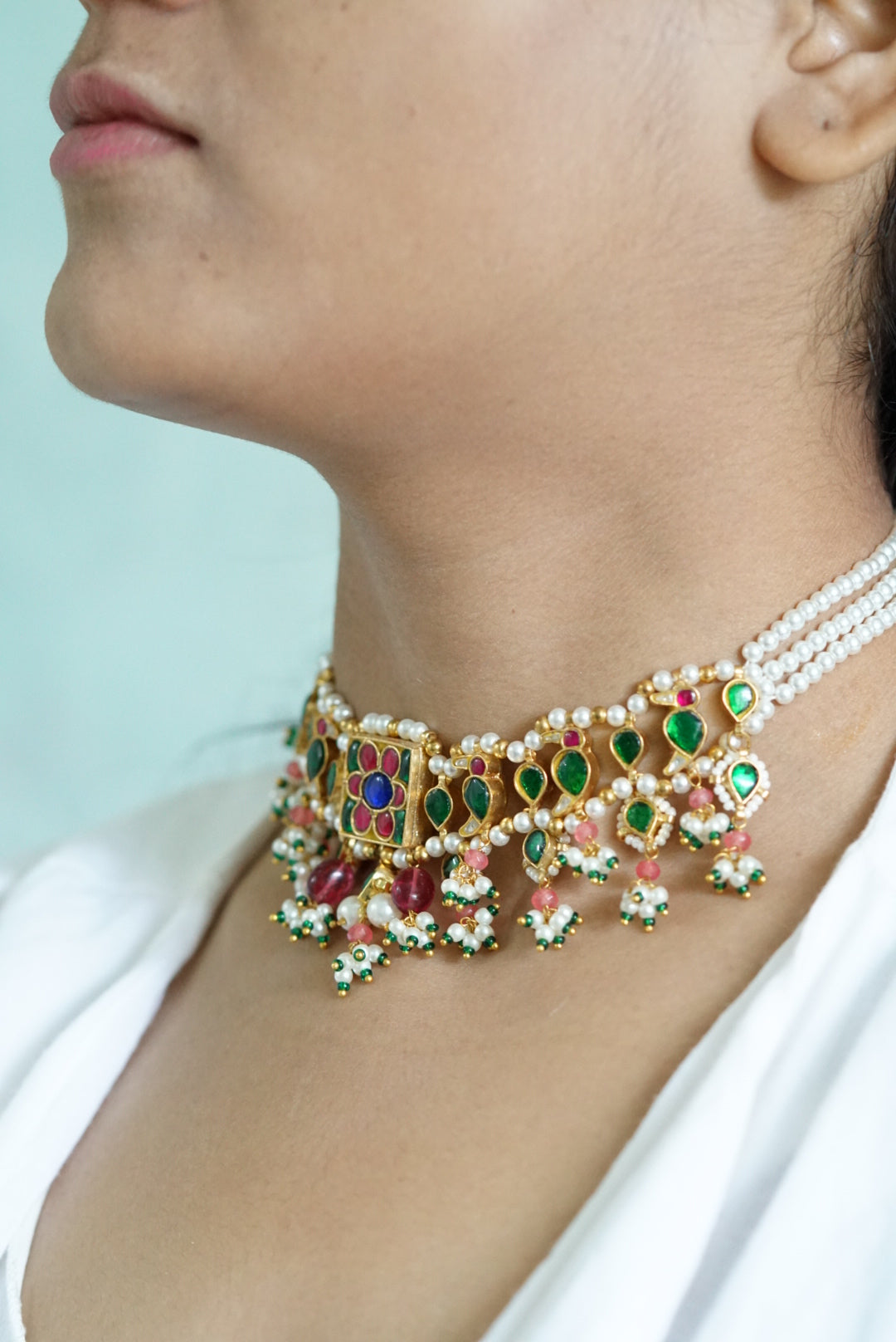 Kundan choker (4-6048)(R)(PREORDER)