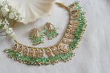 Fish Kundan Necklace Set  (4-9099)(R) - JEWELSTYLE