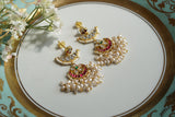 Pink Kundan Earrings (1-4669)(K)(offer piece)