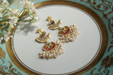 Pink Kundan Earrings (1-4669)(K)(offer piece)