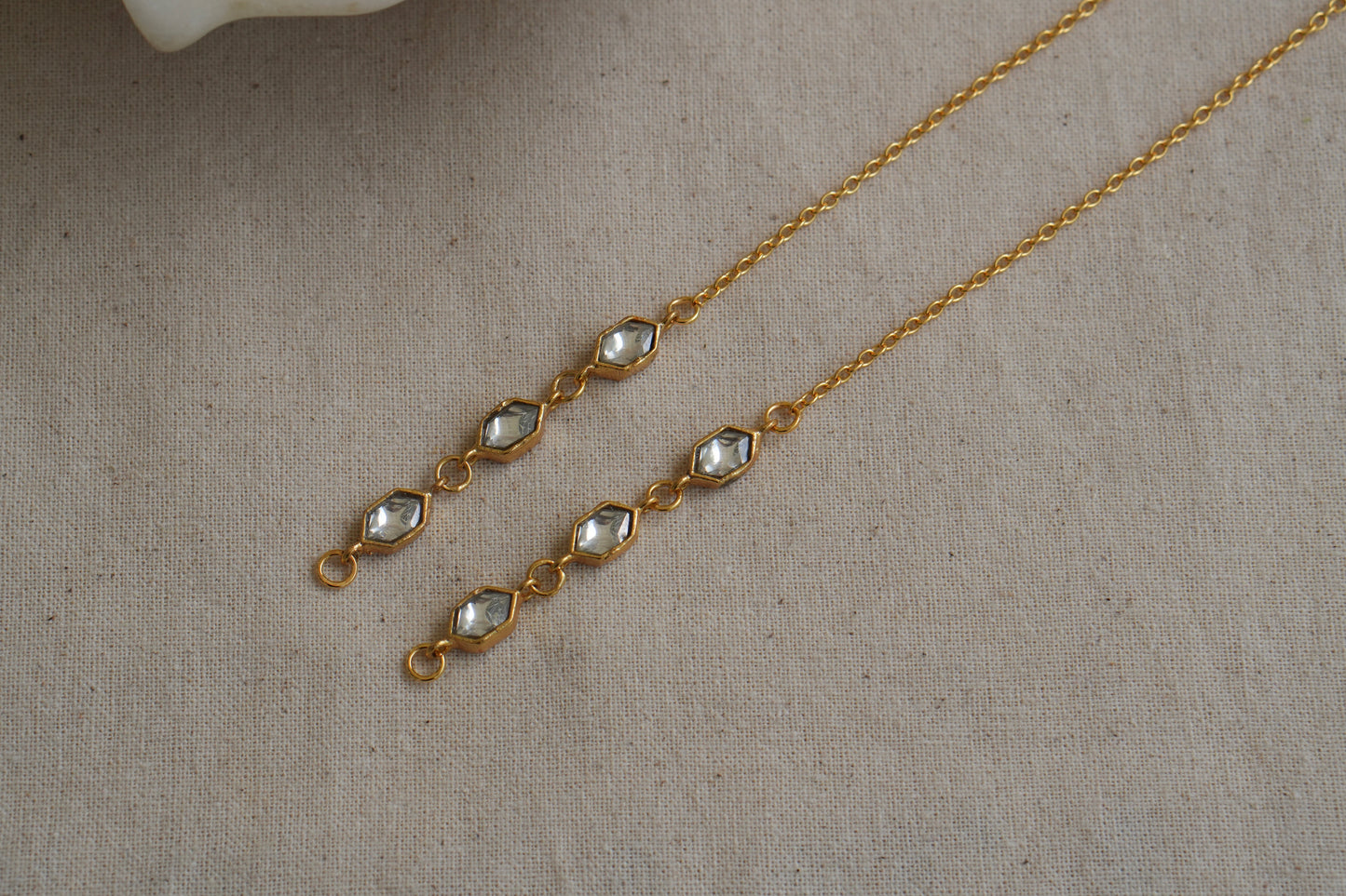 Kundan Earchain(9-368)(R) - JEWELSTYLE