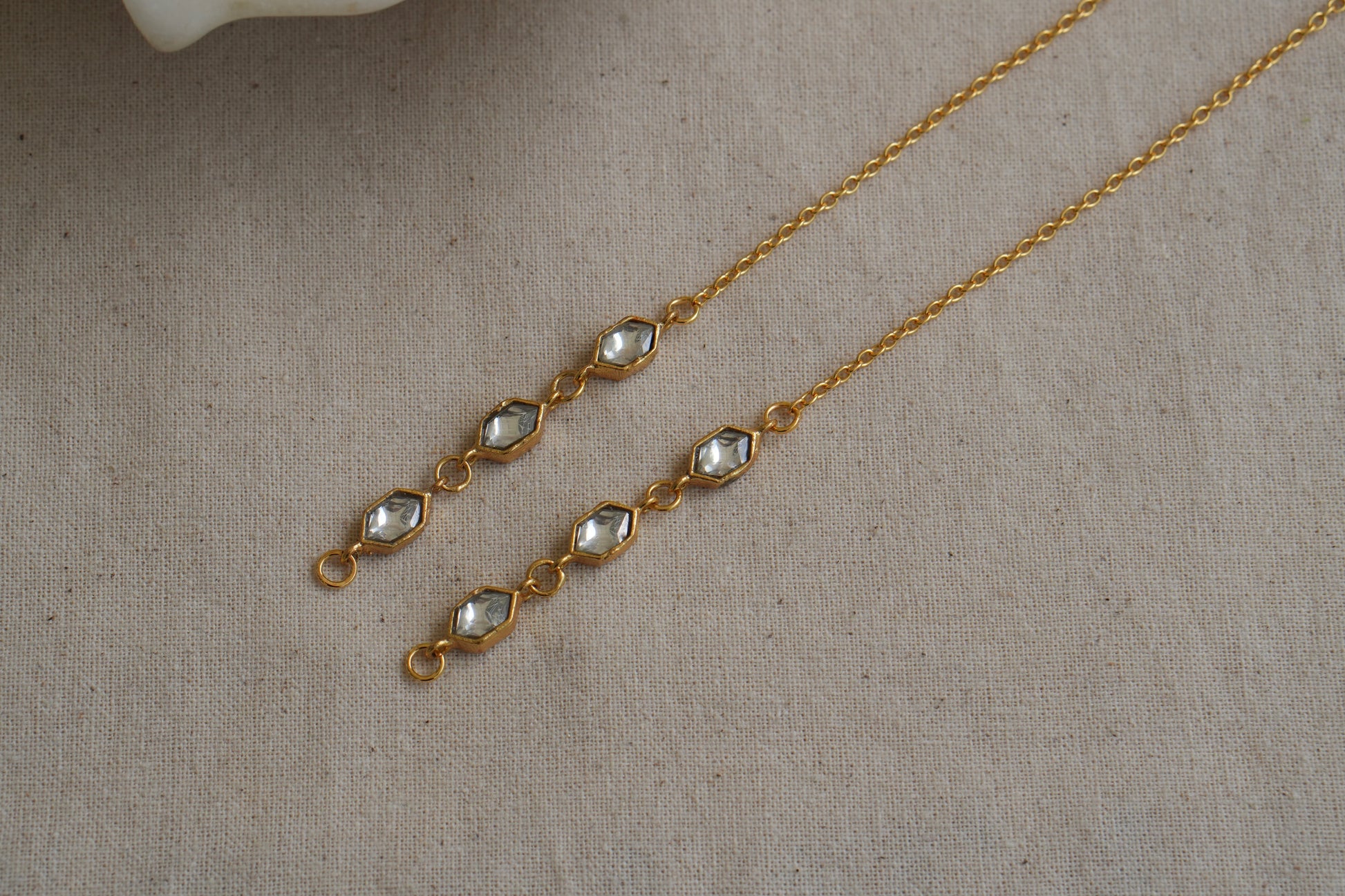 Kundan Earchain(9-368)(R) - JEWELSTYLE