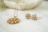 Polki pendant Necklace set (4-8125)(B)