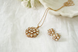 Polki pendant Necklace set (4-8125)(B)