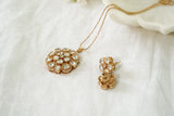 Polki pendant Necklace set (4-8125)(B)