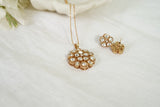 Polki pendant Necklace set (4-8125)(B)