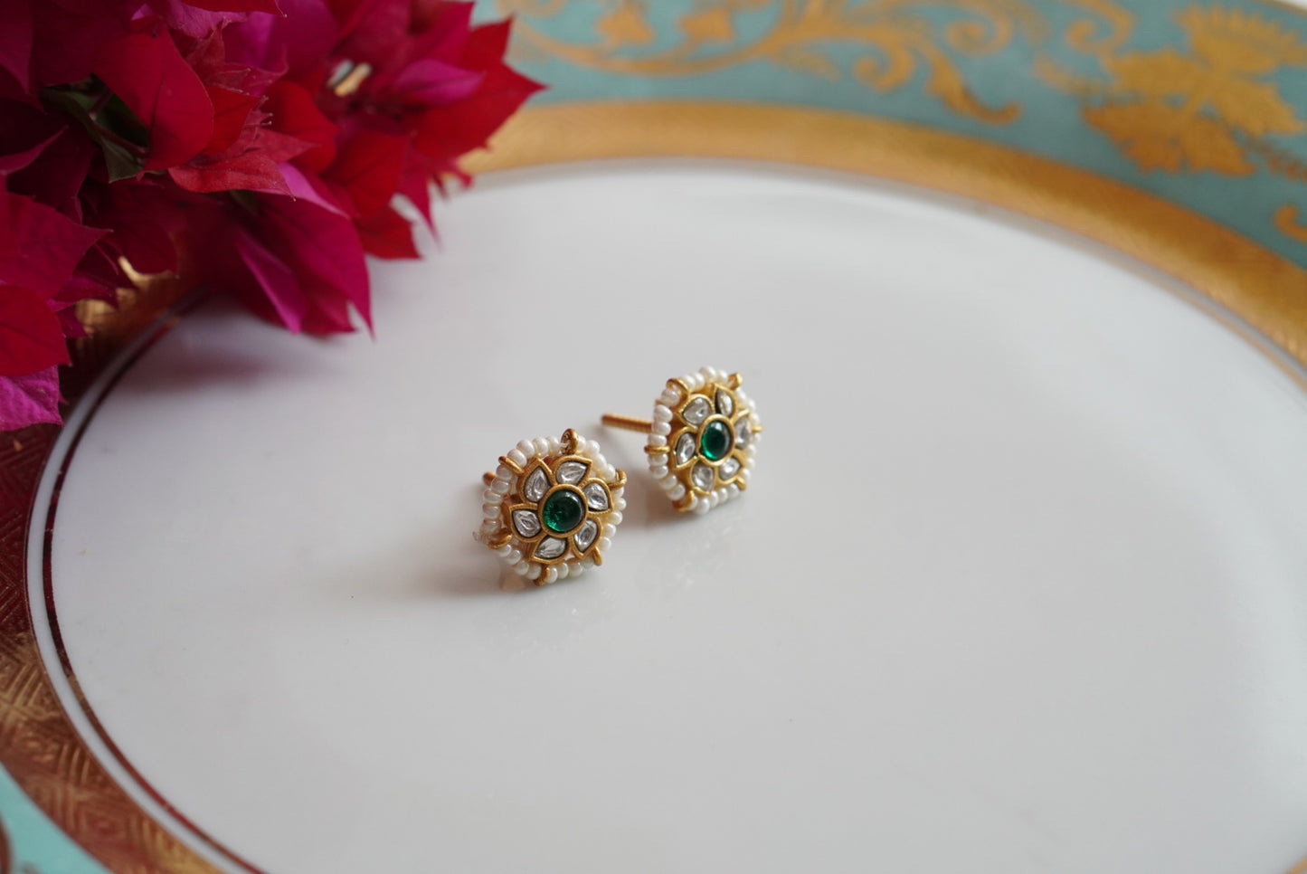 Small Kundan Studs  (1-4090)(K)(PREORDER)