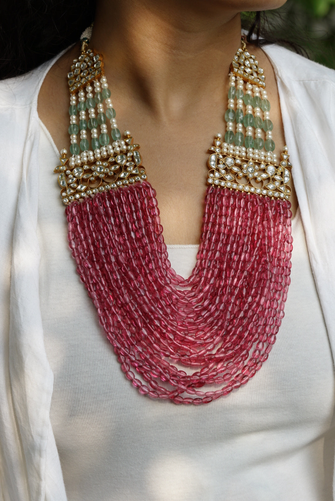 Kundan Necklace (4-4720)(R)(PREORDER) - JEWELSTYLE