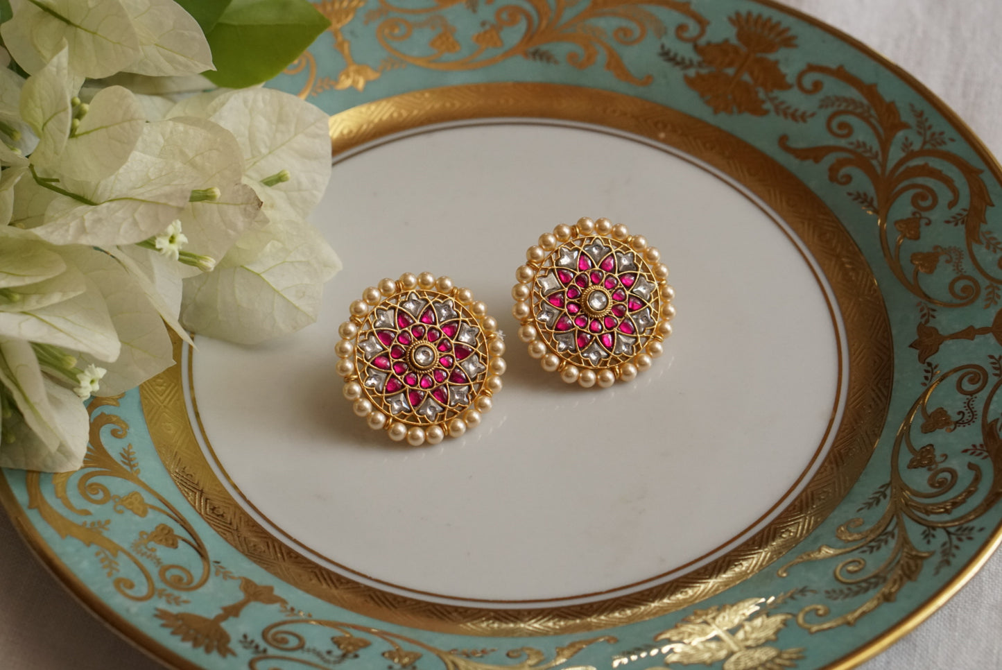 Kundan  Studs (1-4214)(k)(Preorder)