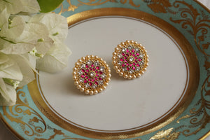 Kundan  Studs (1-4214)(k)