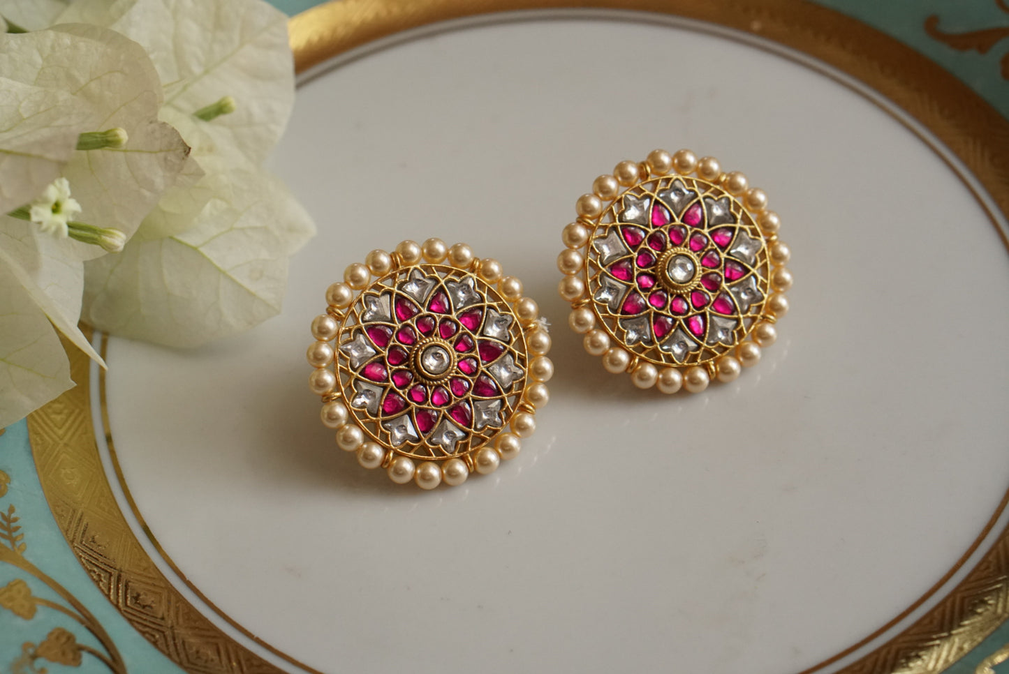 Kundan  Studs (1-4214)(k)(Preorder)
