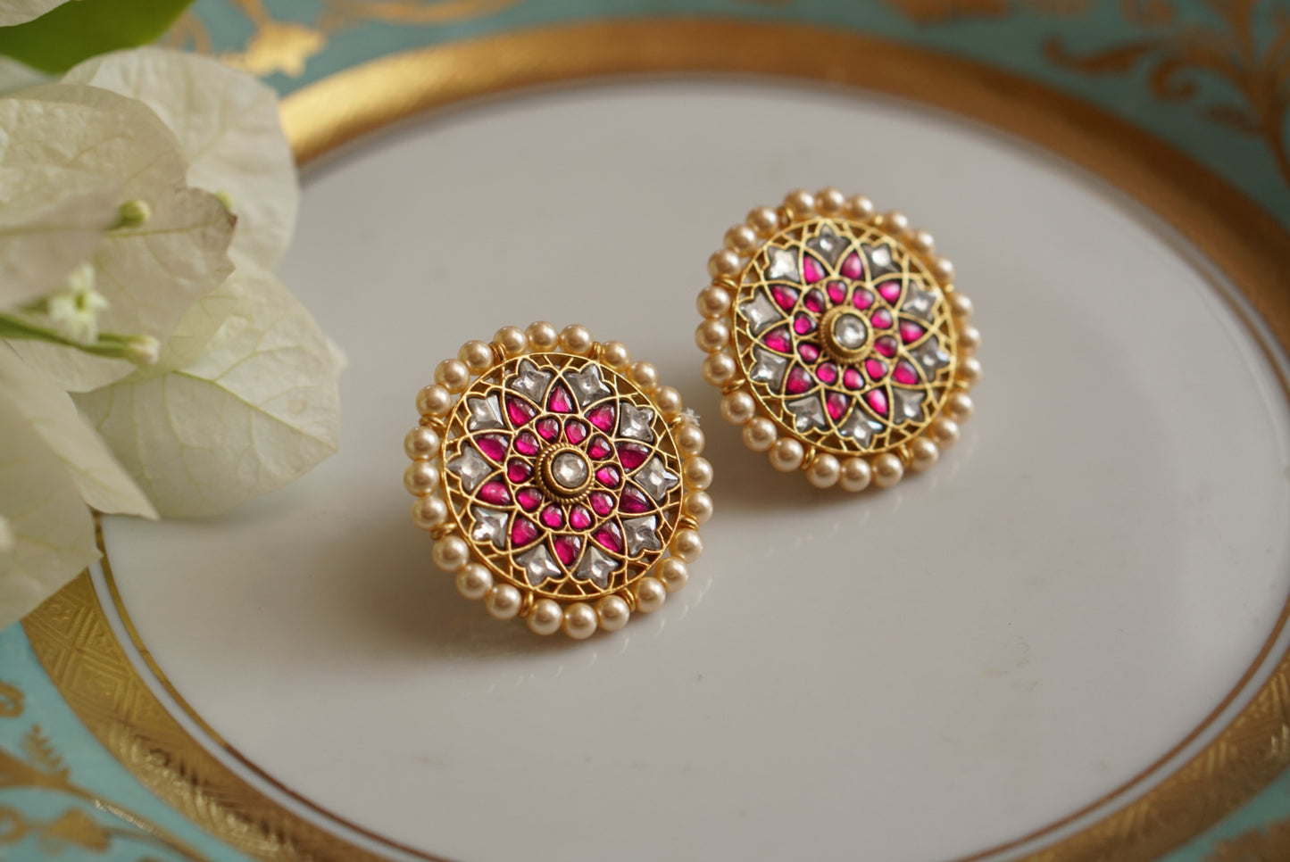 Kundan  Studs (1-4214)(k)(Preorder)