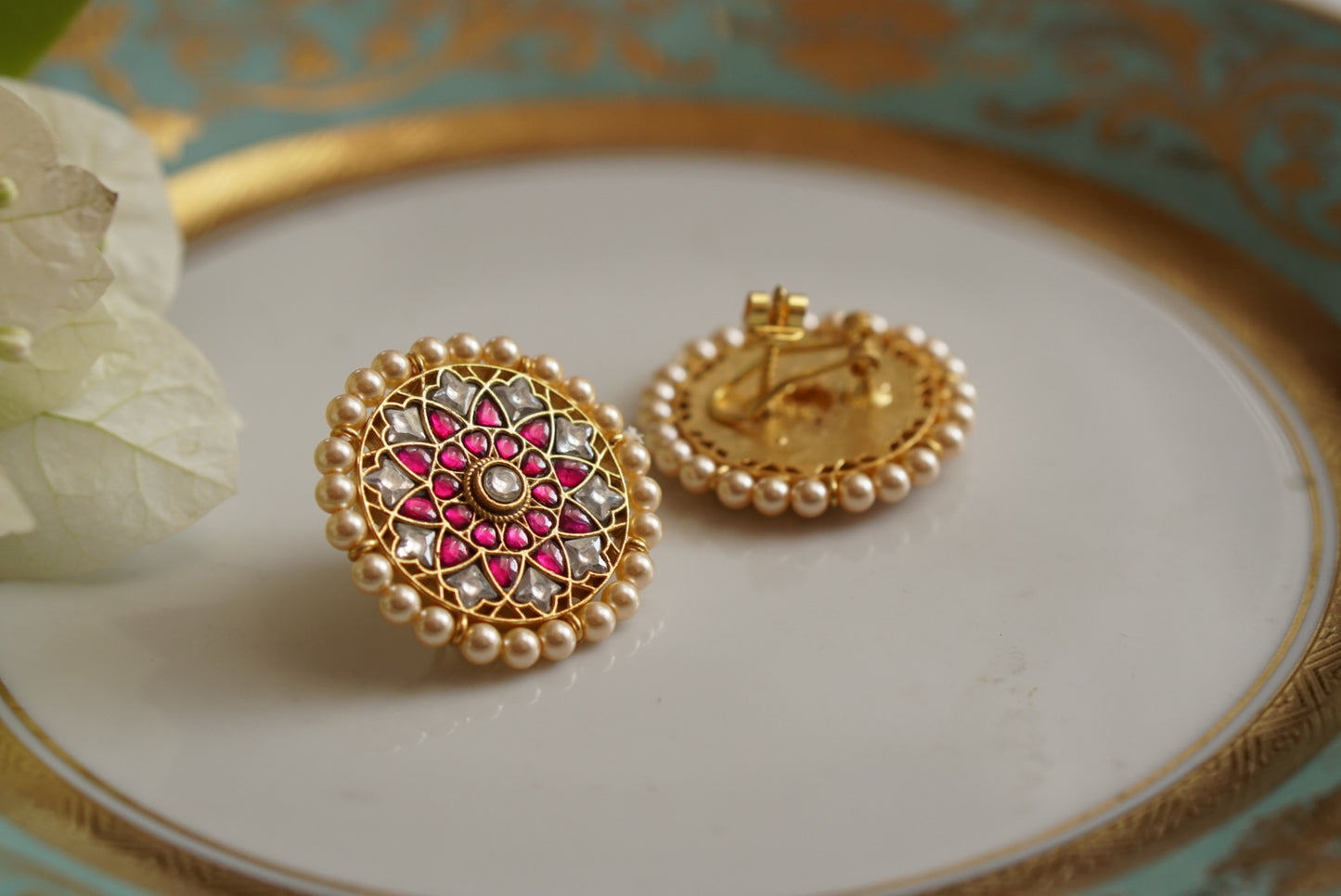 Kundan  Studs (1-4214)(k)(Preorder)