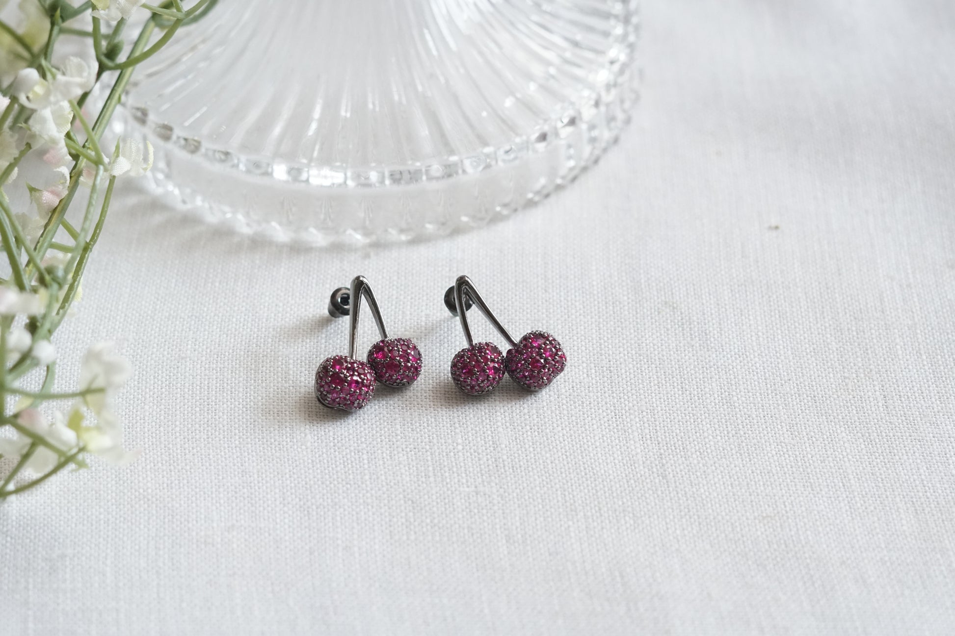 Pink stone Studs (1-5179)(from turkey) - JEWELSTYLE