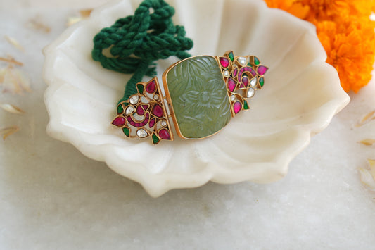 Green Stone Kundan Choker  (4-9013)(R)