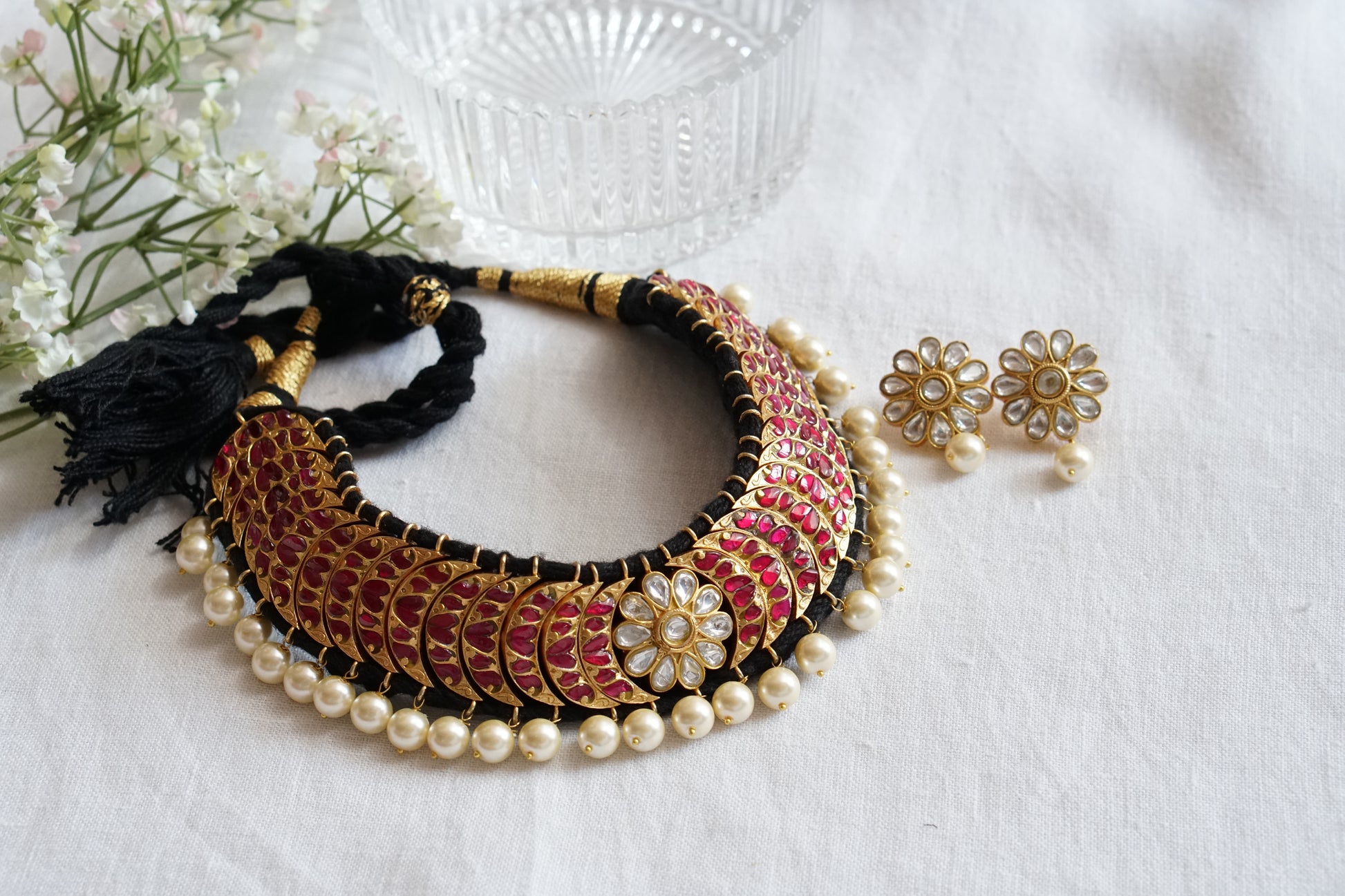 Kundan Necklace set(4-8577)(R)(PREORDER) - JEWELSTYLE
