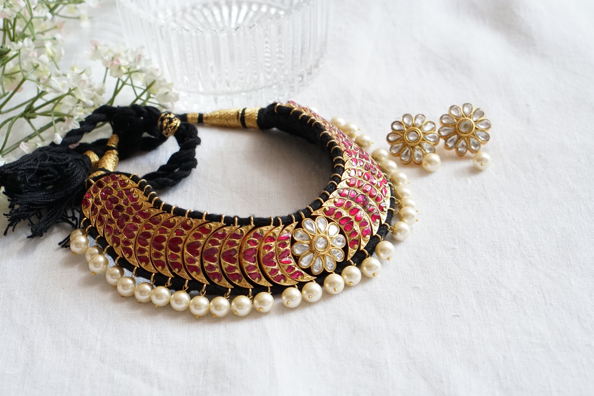 Kundan Necklace set(4-8577)(R)(PREORDER) - JEWELSTYLE